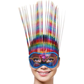 Maska-Venetian Mask Rainbow...