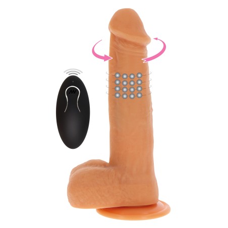 Rotating Beads Vibrating Dildo