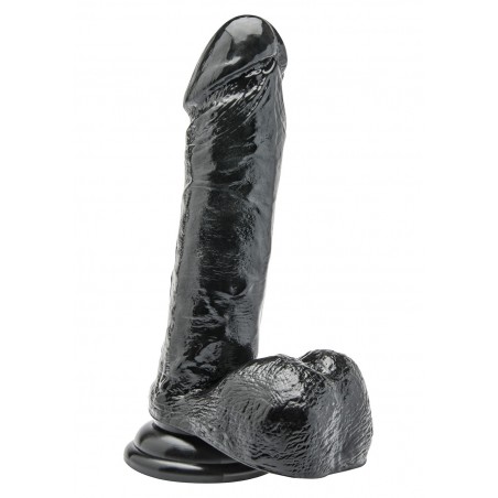 Dildo-COCK 7 INCH W/ BALLS BLACK