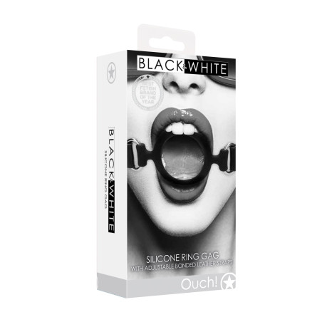 Silicone Ring Gag - With Adjustable Bonded Leather Straps