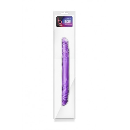 Dildo-B YOURS 14""""DOUBLE DILDO PURPLE