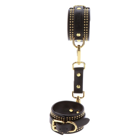 Studded Ankle Cuffs Set Black