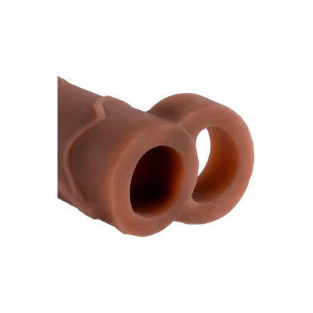 FANTASY X-TENSIONS PERFECT 2 INCH EXTENSION WITH BALL STRAP BROWN