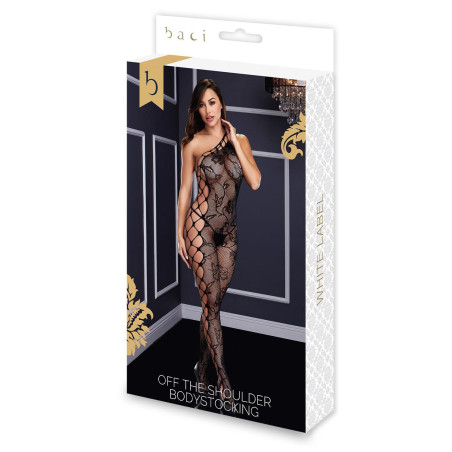 BACI OFF THE SHOULDER BODYSTOCKING BLACK, OS