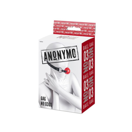 Anonymo gag, ABS plastic, red, 64 cm