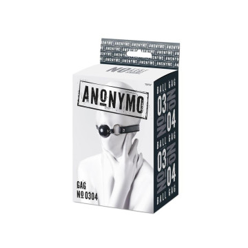 Anonymo gag, TPR, black, 64 cm
