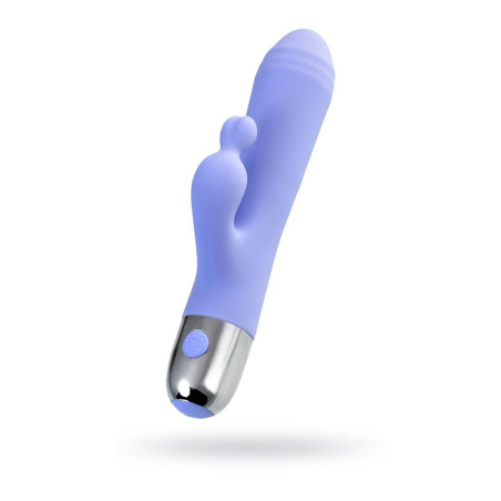 Vibrator with clitoral stimulation Flovetta Crocus, silicone, purple, 17.5 cm