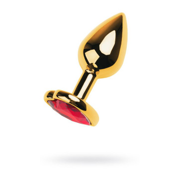 Gold anal plug with gem