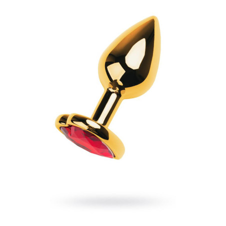 Gold anal plug with gem