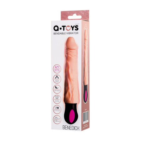 A-TOYS Vibrator with heating TPE 12 speeds bendable rechargble