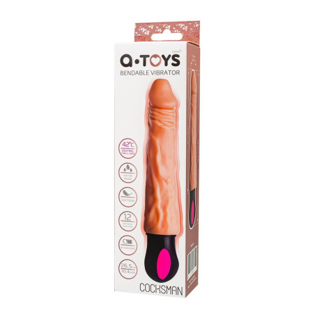 A-TOYS Realistic Vibrator with heating, TPE, 12 Modes, bendable, recharble