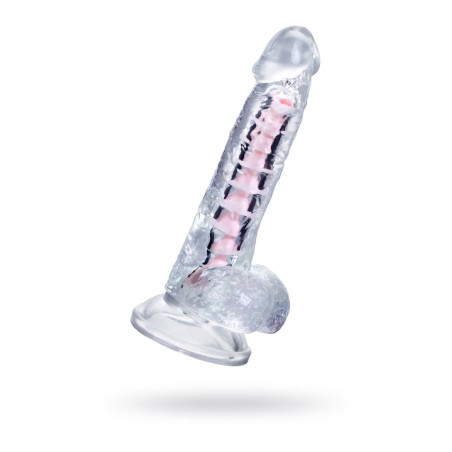 Flexible dildo A-Toys Paret, transparent, 18 cm