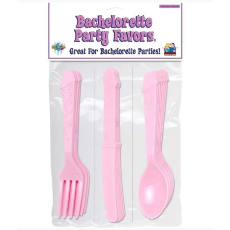 B.P. Pecker Party Utensils - Pink