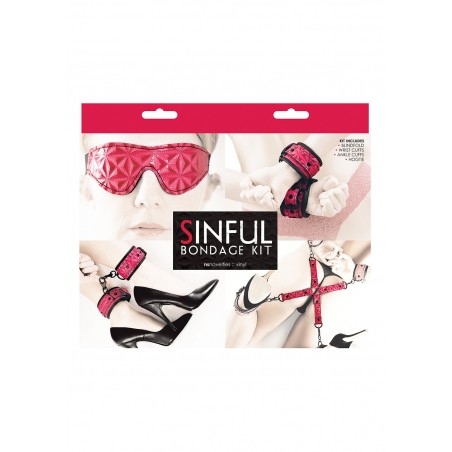 Zestaw-SINFUL BONDAGE KIT PINK