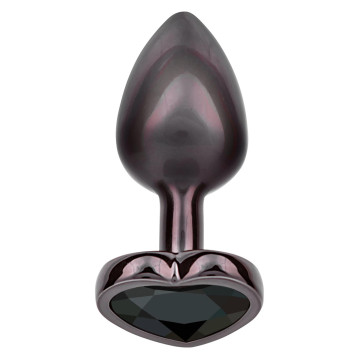 Diamond Heart Plug Small Black