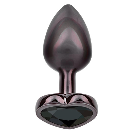 Diamond Heart Plug Small Black