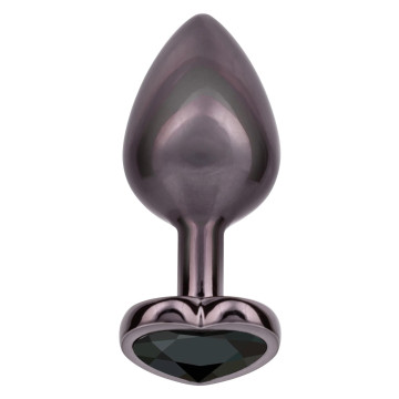 Diamond Heart Plug Large Black