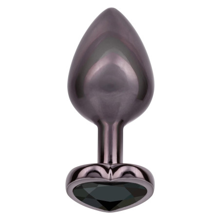 Diamond Heart Plug Large Black