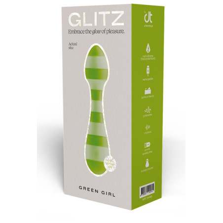 GLITZ GREEN GIRL TRAVEL WAND MASSAGER