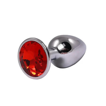 Silver Large Butt Plug with...