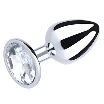 Silver Large Butt Plug with...