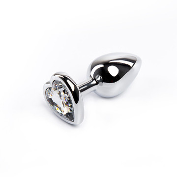 Silver small heart-shaped...