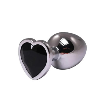 Silver medium heart-shaped...