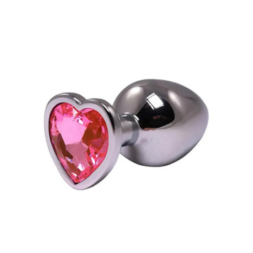 Silver medium heart-shaped...