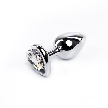 Silver medium heart-shaped...