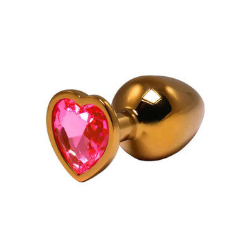 Gold medium heart-shaped...