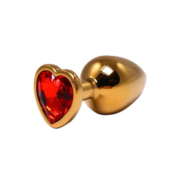 Gold medium heart-shaped...