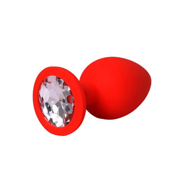 Red large butt plug with...