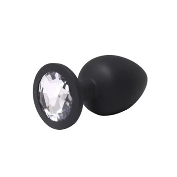 Black medium butt plug with...