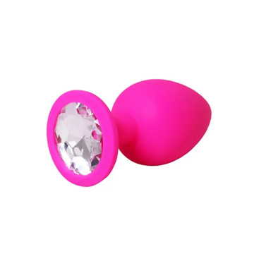 Pink small butt plug with...