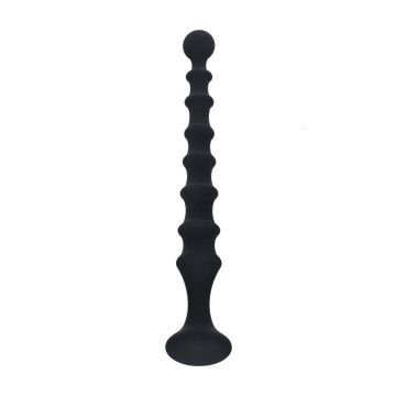 Ribbed Silicone Flared Anal...