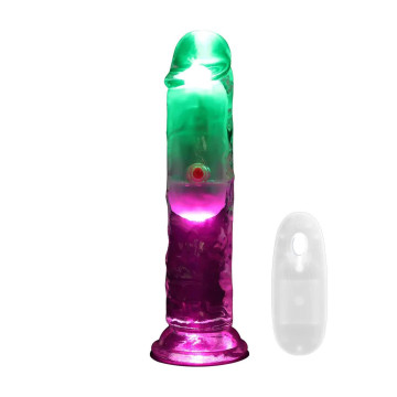 LED Vibrating Straight Cock...