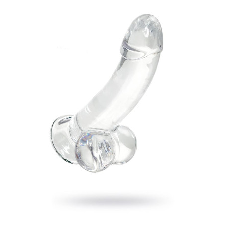 Realistic dildo A-Toys by TOYFA Cryst, TPE, transparent, 15 cm