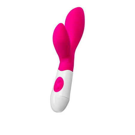 A-TOYS, Vibrator Lilu with Clitoral Stimulator, Silicone, Pink, 20 cm, 10 speeds, 2xAAA