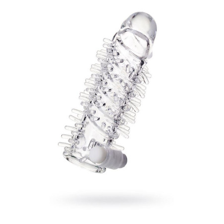 Sleeve TOYFA A-Toys Fril, with vibro bullet, TPR, transparent, 13,4 cm