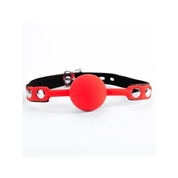 Red Silicone Ball Gag Leopard