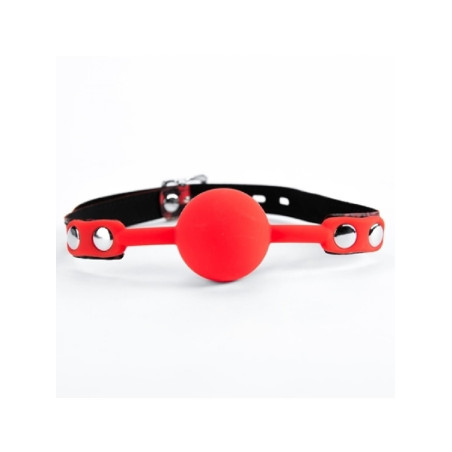 Red Silicone Ball Gag Leopard