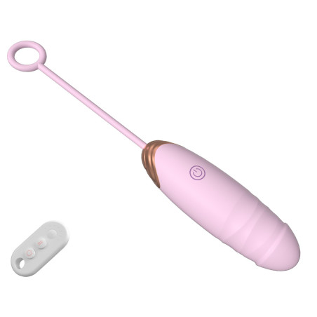 Vibrating Silicone Love EGG USB 7 vibration and thrust functions / Remote control Pink