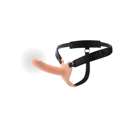 Hollow Penis Strapon Vibrating Silicone 16 cm