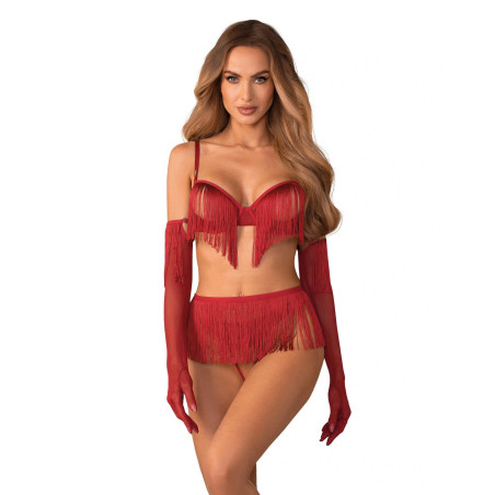 Rossay Red komplet 4-częściowy otwarty L/XL