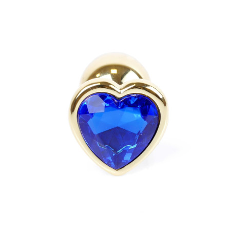 MyLove Toys - Jewellery Gold Heart PLUG- Dark Blue