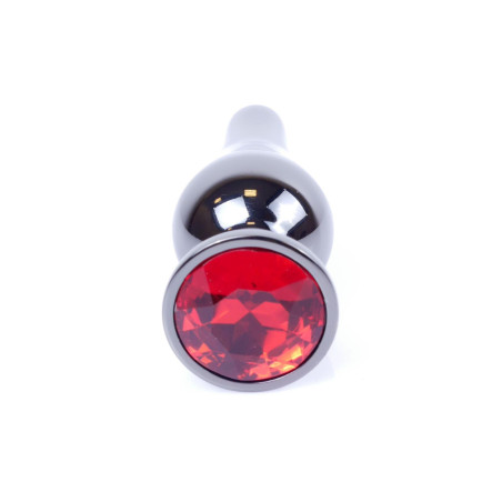 MyLove Toys - Jewellery Dark Silver BUTT PLUG- Red