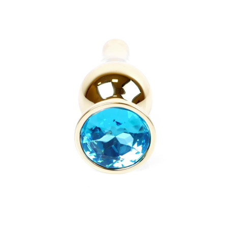 MyLove Toys - Jewellery Gold BUTT PLUG- Light Blue