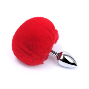 BUTT PLUG red bunny tail
