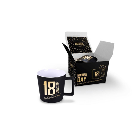 GOLDEN DAY - Zestaw kubek 350ml + kartka - 18