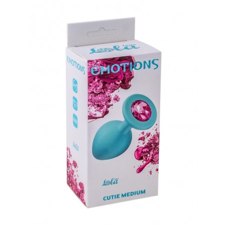 Plug - Anal Plug Emotions Cutie Medium Turquoise Pink crystal